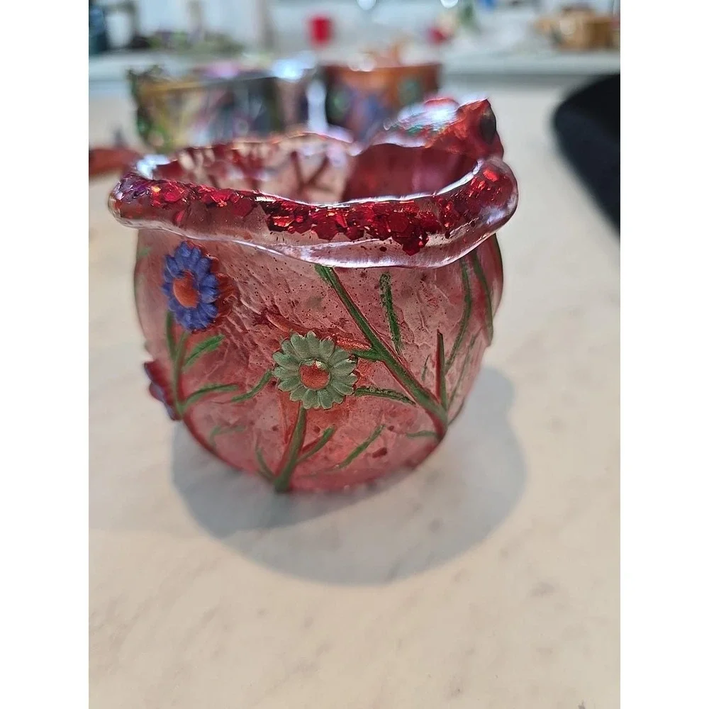 Handmade Resin Flower‎ Pot Decoration Gift. 683